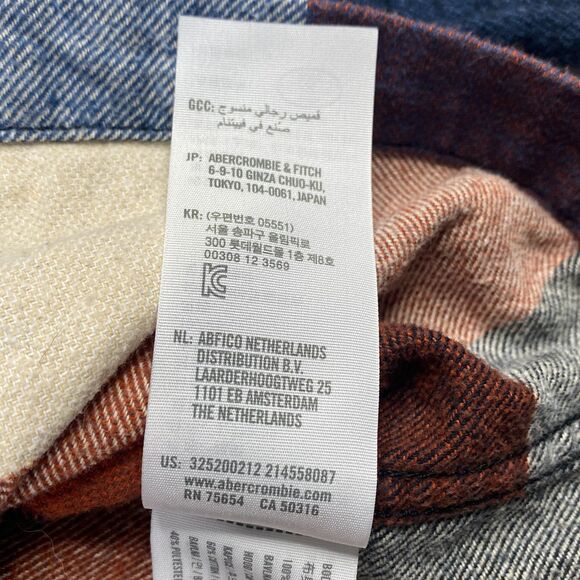 Hollister Flannel Hoodie Adult Small Red Black Button Up Sweater Outdoor Casual - Picture 12 of 13